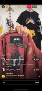 44 stussy dyed denim jacket (secondhand)