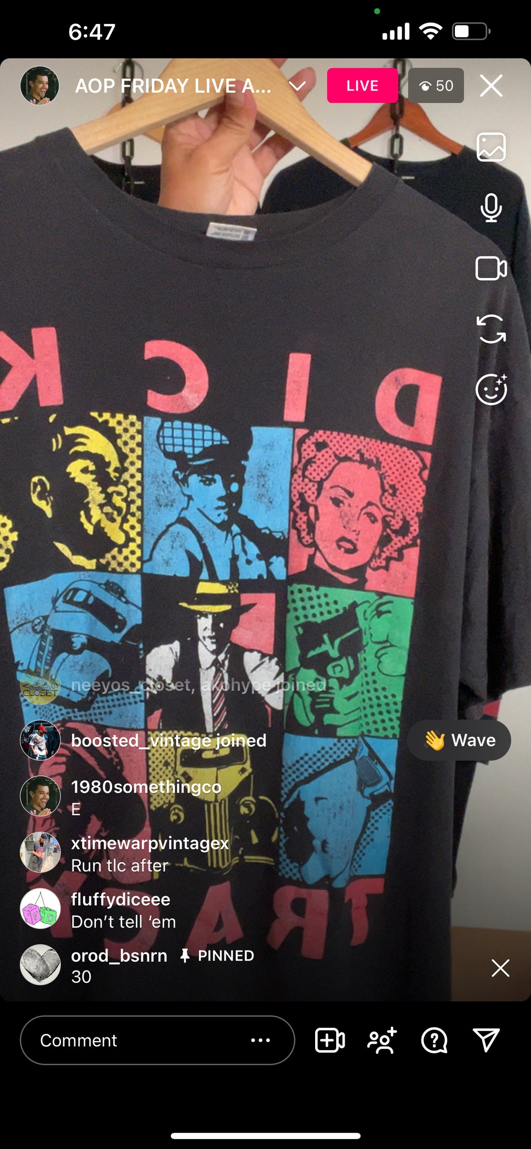 Vtg Dick Tracy shirt (secondhand)