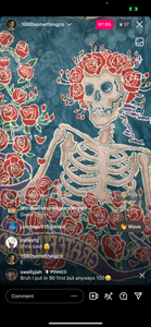 100 dead tie dye skeleton roses (secondhand)
