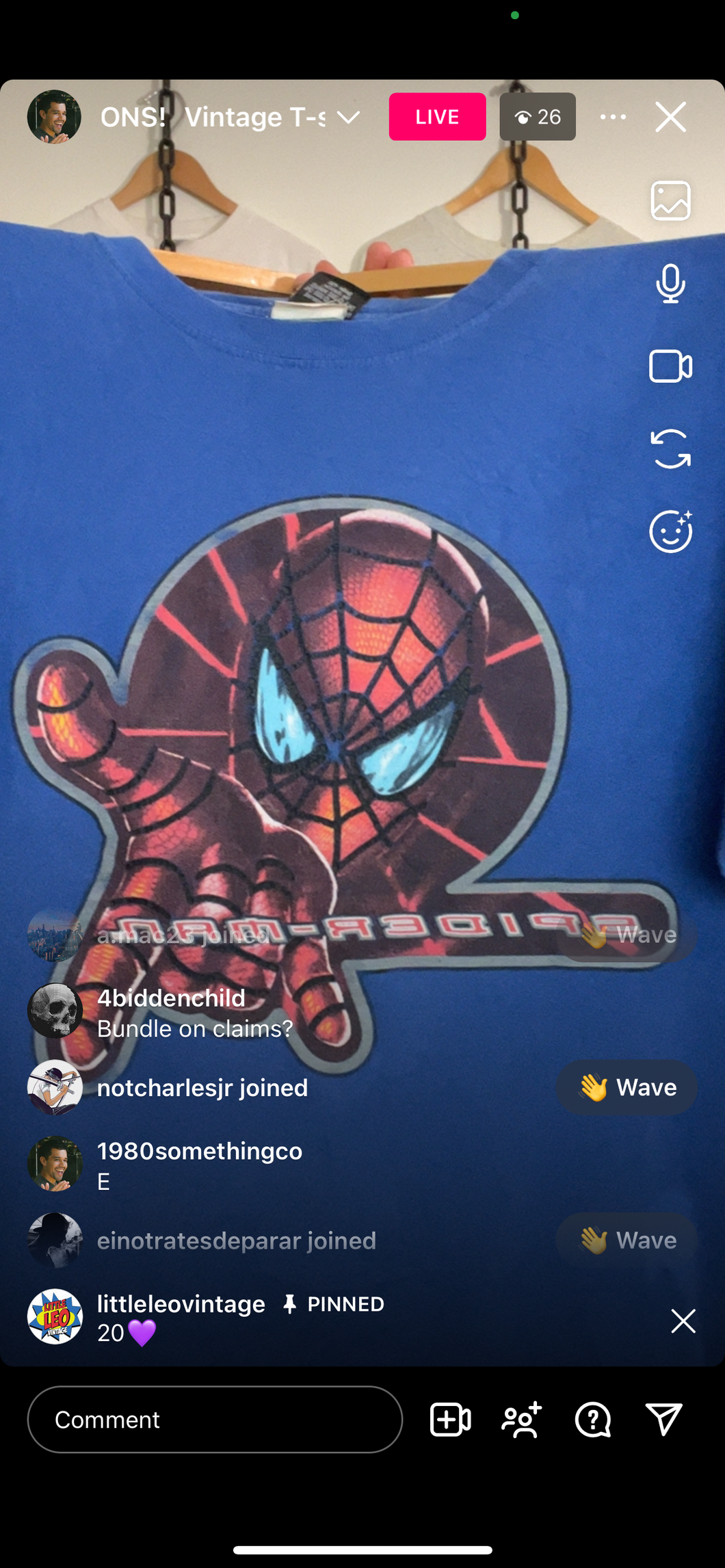 20 spider man blue (secondhand)