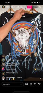 Vtg American Thunder Bull Skull shirt (secondhand)