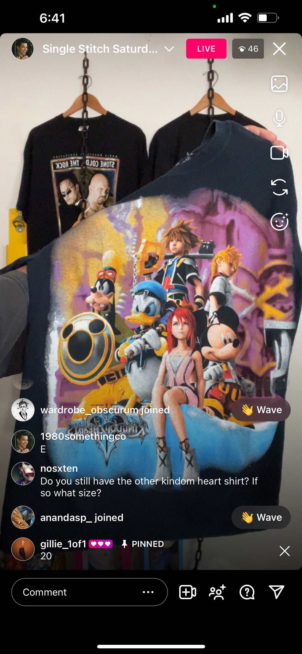 Kingdom Hearts shirts (secondhand)