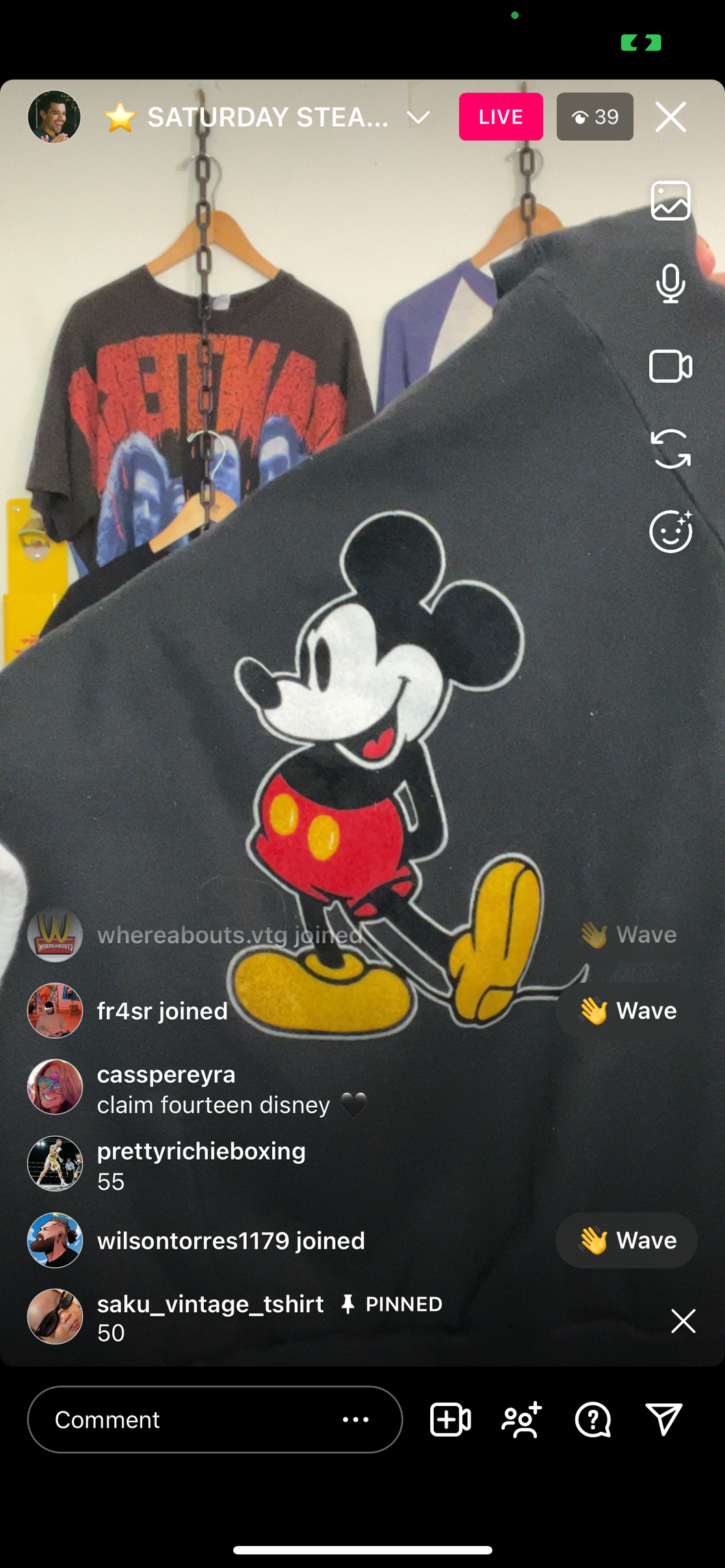 14 mickey sleeve stripe crew (secondhand)