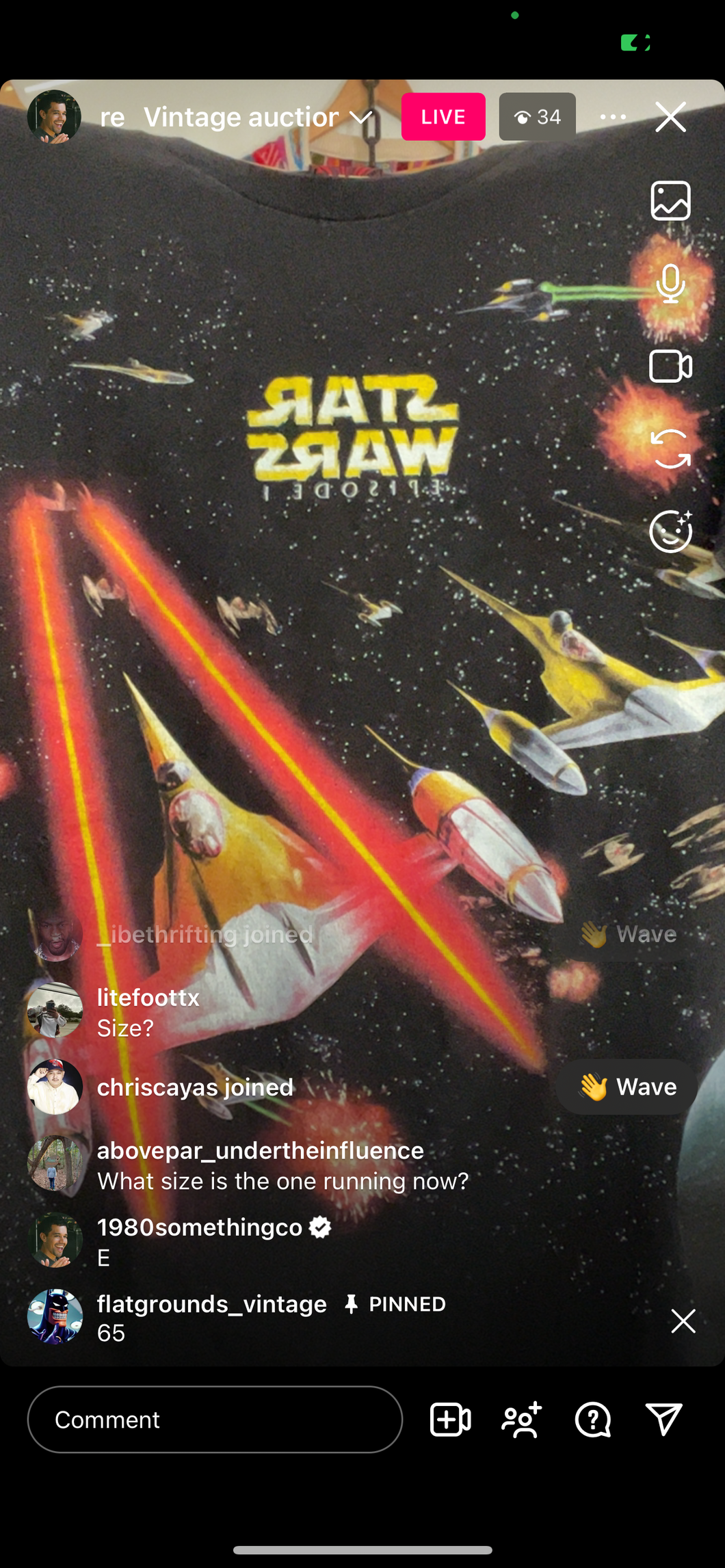 65 Star Wars aop battle scene (secondhand)