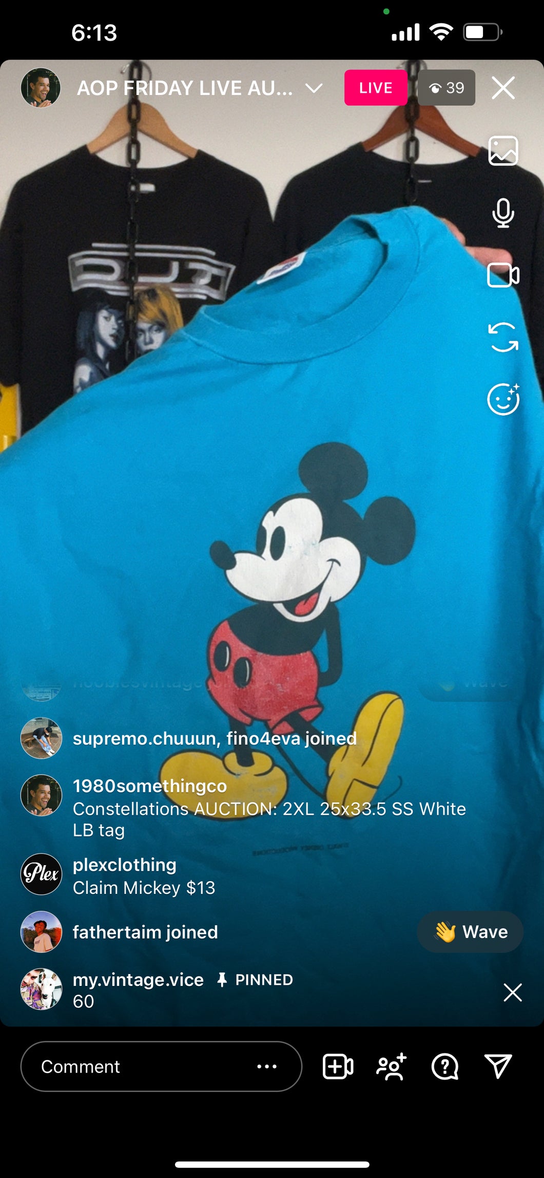 Blue Mickey shirt (secondhand)