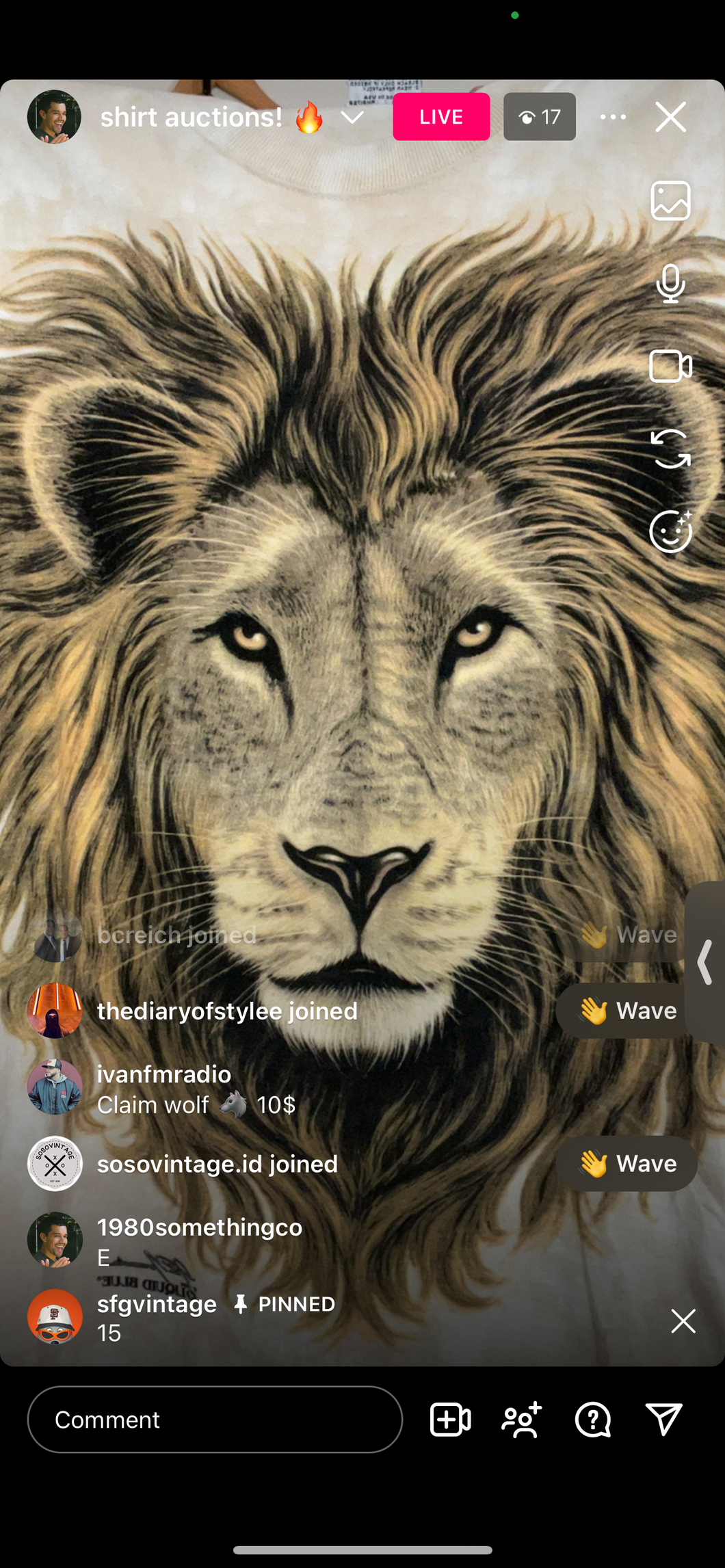 15 lion white LB tag (secondhand)