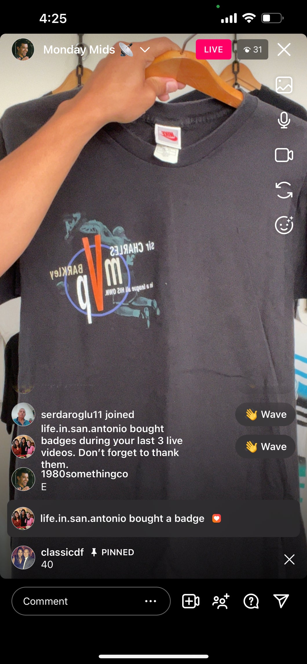 Vtg Charles Barkley MVP shirt (secondhand)
