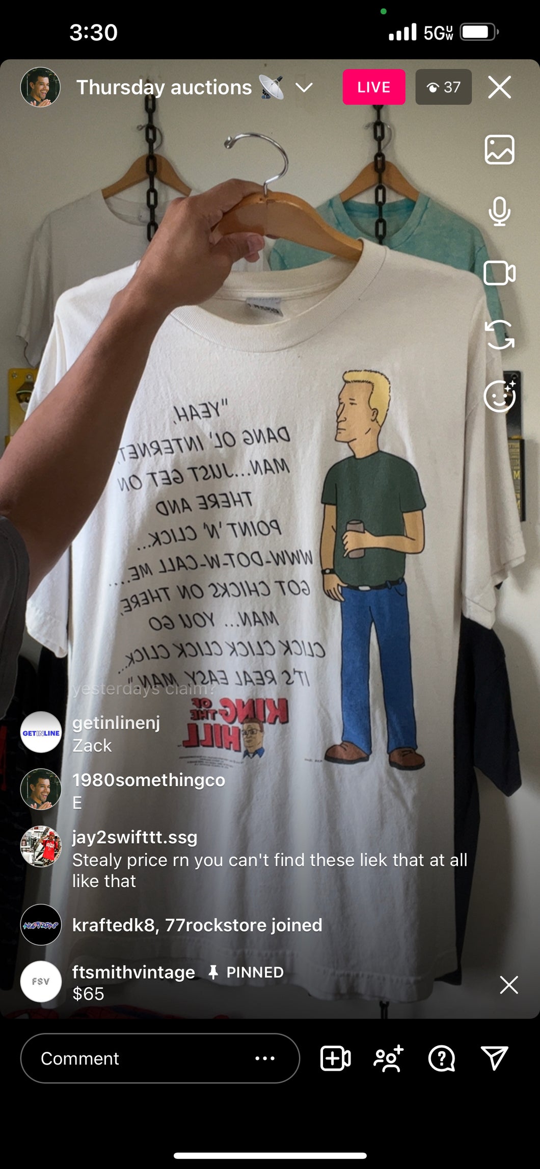 ‘97 King of the Hill shirt (secondhand)