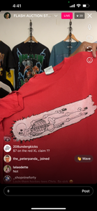 7 red skeleton shirt (secondhand)