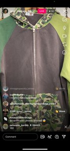 160 green bape hoodie (secondhand)