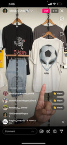 ‘95 Alien soccer head shirt (secondhand)