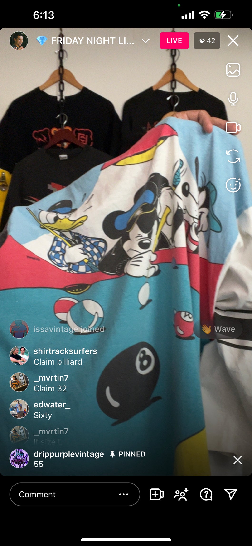 Mickey Billiards button up (secondhand)