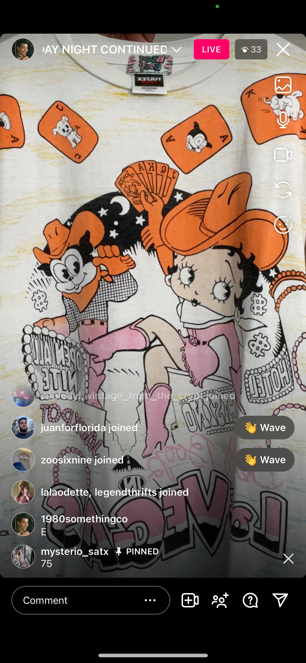 75 Betty boop cowgirl aop (secondhand)