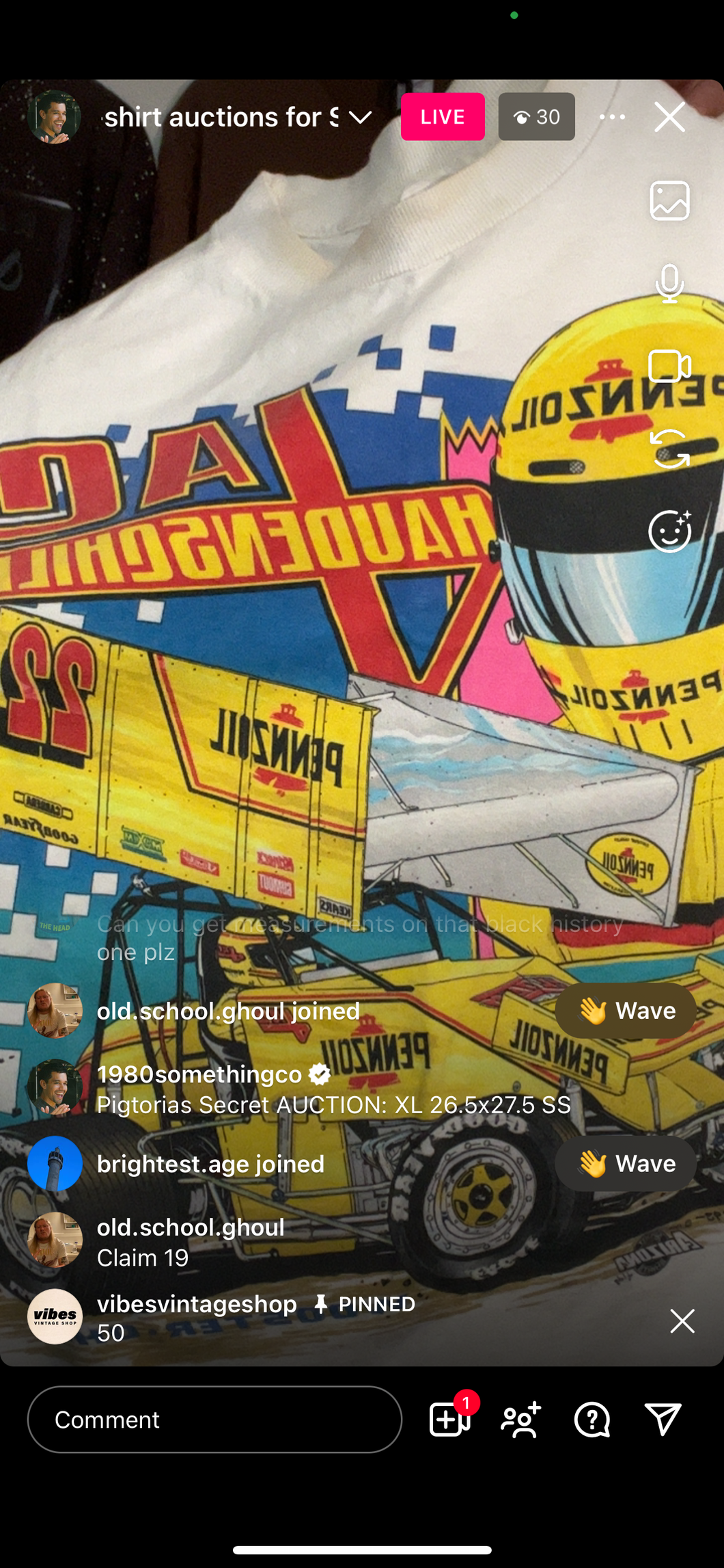 19 pennzoil racing shirt (secondhand)