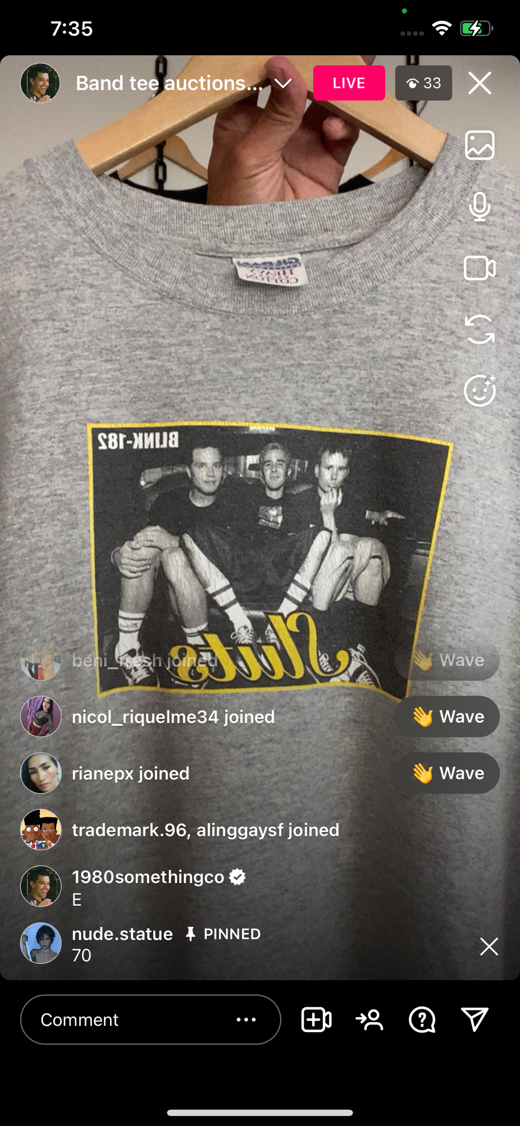 Blink 182 sluts shirt (secondhand)