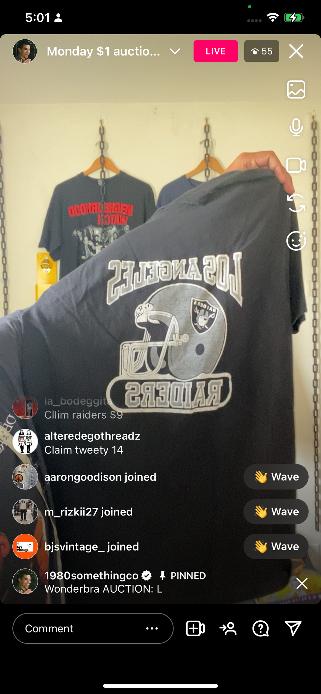 90s Raiders shirt (secondhand)