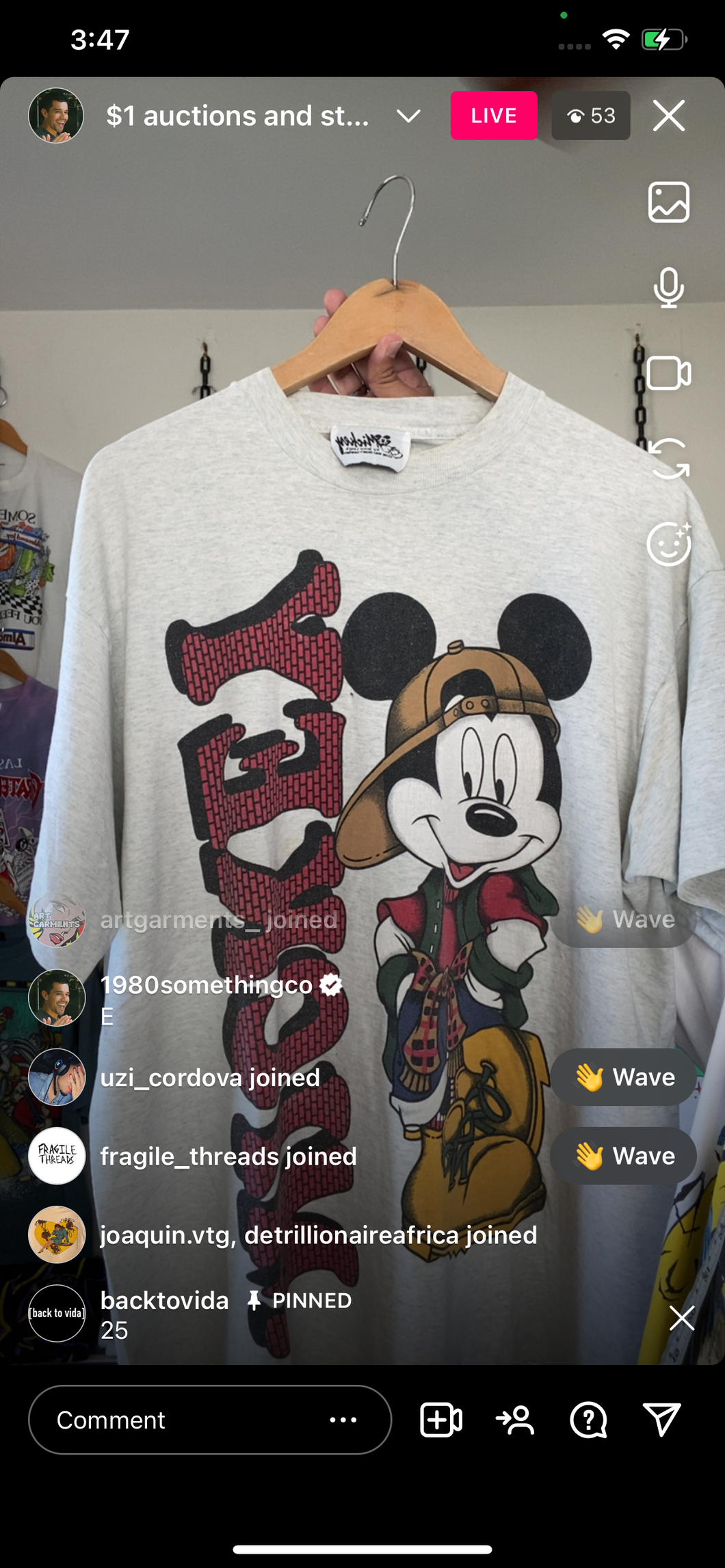 90s Mickey shirt Sz XL (secondhand)