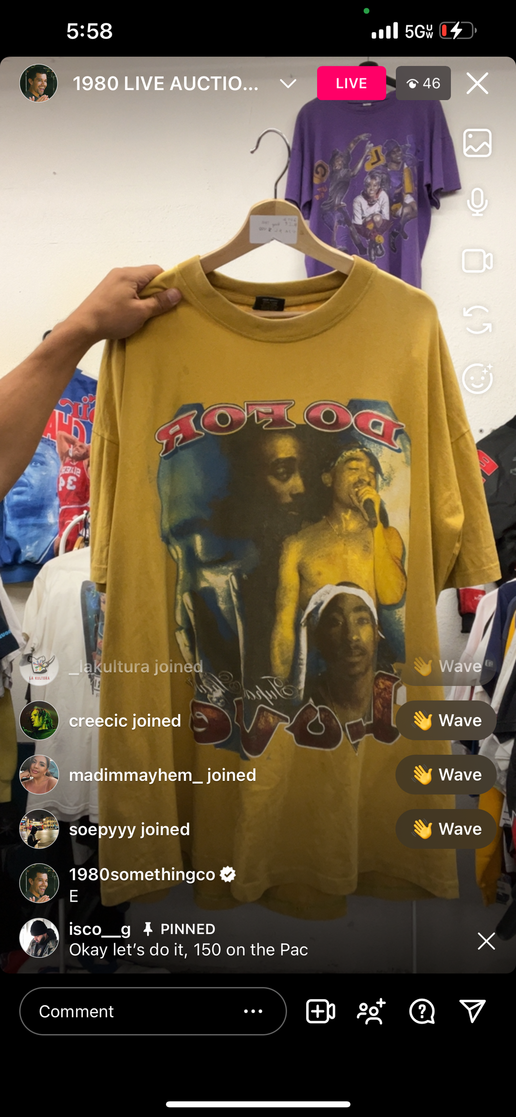 “Do for Love” 2Pac rap shirt (secondhand)