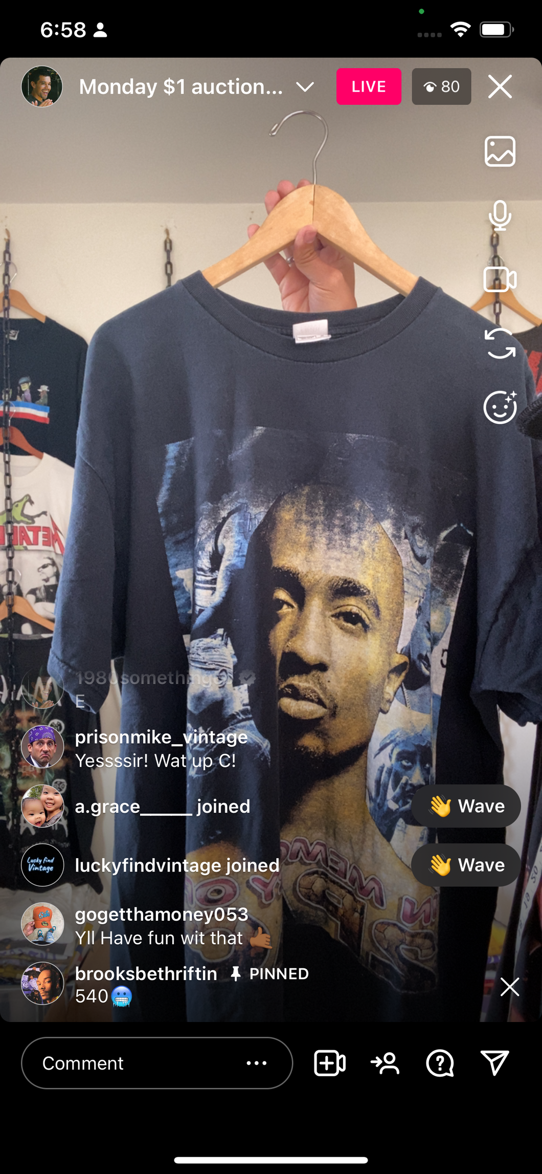 2Pac rap tee (secondhand)