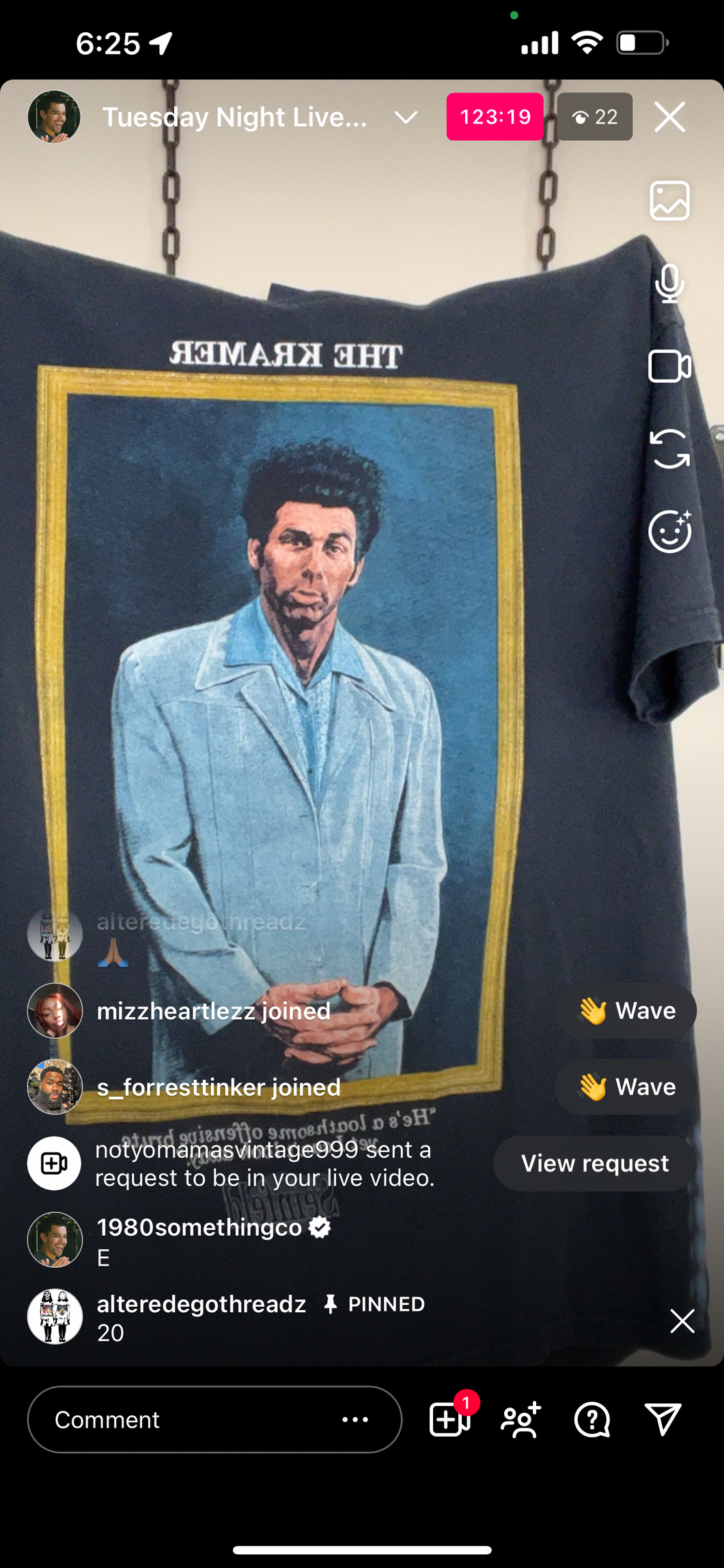 Kramer portrait shirt (secondhand)