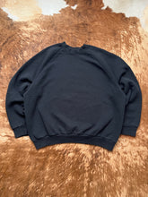 Load image into Gallery viewer, 80s Black blank crewneck Sz L (Secondhand)